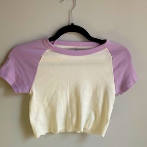 super cute lavender baseball tee